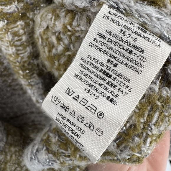 Free People Size Small Winter's Day Patterned Cardigan Sweater Forest Combo - Picture 6 of 7